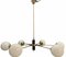 Large Opaline Glass & Brass Sputnik Chandelier, 1960s, Image 1