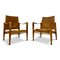 Leather & Ash Safari Chairs by Kaare Klint for Rud Rasmussen, Set of 2 1