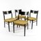 Belgian Straw Dining Chairs, 1950s, Set of 4, Image 2