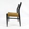 Belgian Straw Dining Chairs, 1950s, Set of 4, Image 4