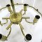 Brass & Smoked Glass Ceiling Lamp, 1970s 6