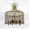 Brass & Smoked Glass Ceiling Lamp, 1970s 3