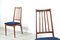 Mid-Century Danish Teak & Velvet Dining Chairs, 1960s, Set of 6, Image 2