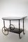 Mahogany Wood and Brass Bar Cart from Maison Bagues 1