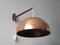 Teak & Brass Swivel Wall Lamp with Copper Shade, 1960s 5