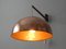 Teak & Brass Swivel Wall Lamp with Copper Shade, 1960s 2