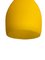 Lámpara colgante de metal Spot Monopunto de vidrio amarillo, años 80, Imagen 4