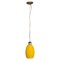 Metal Spot Monopunto Yellow Glass Pendant, Italy, 1980s 1