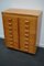 Dutch Industrial Beech Apothecary Cabinet, Mid-20th-Century 2
