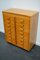 Dutch Industrial Beech Apothecary Cabinet, Mid-20th-Century 8