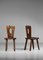 French Regionalist Chairs in Solid Elm, Set of 7 12