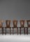 French Regionalist Chairs in Solid Elm, Set of 7 4