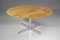 Oval Travertine & Marble Dining Table with Chrome 4 Star-Feet, 1970s 6