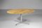 Ovaler Esstisch aus Travertin & Marmor mit verchromten Viersternfüßen, 1970er 3