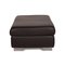 Courage Dark Leather Ottoman from Ewald Schillig, Image 8