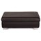 Courage Dark Leather Ottoman from Ewald Schillig, Image 6