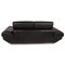 Black Leather 2-Seater Sofa by Gio Mano 10