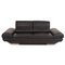 Black Leather 2-Seater Sofa by Gio Mano 1