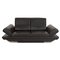 Black Leather 2-Seater Sofa by Gio Mano 3