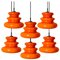 Orange Pendant Light from Peill & Putzler, 1970s, Image 1