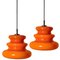 Lampe à Suspension Orange de Peill & Putzler, 1970s 3