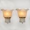 Wall Sconces in Brass and Textured Glass from Doria, 1960s, Set of 2, Image 3