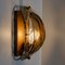 Lampade da parete in vetro di Murano soffiato a mano in ottone e vetro marrone di J. Kalmar, set di 2, Immagine 5