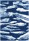 Cyanotype de Pierre Plate, Textures Scène de Jardin, Bleu, 2021 1