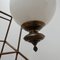 Large Brass and Opaline Glass Pendant Lamp in the Style of Luigi Caccia Dominioni 3