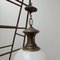 Large Brass and Opaline Glass Pendant Lamp in the Style of Luigi Caccia Dominioni 5