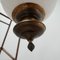 Large Brass and Opaline Glass Pendant Lamp in the Style of Luigi Caccia Dominioni 4