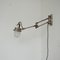 Industrial French Metal and Glass Adjustable Wall Lamp, Image 1