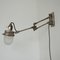 Industrial French Metal and Glass Adjustable Wall Lamp, Image 2