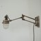 Industrial French Metal and Glass Adjustable Wall Lamp 12