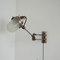 Lampada da parete industriale regolabile in metallo e vetro, Francia, Immagine 10