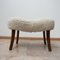 Mid-Century Sheepskin Pragh Stool from Madsen and Schubell 5