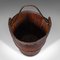 Antique Georgian English Well Bucket or Fireside Bin in Fruitwood & Wrought Iron 8