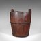 Antique Georgian English Well Bucket or Fireside Bin in Fruitwood & Wrought Iron, Image 3