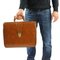 Vintage Briefcase in Cognac Faux Leather, Czechoslovakia, 1960s, Image 6