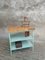 Industrial Shelving Unit or Table in Mint Green Steel & Wood 8