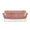 3-Seater Sofa in Pink Velvet, 1950s, Image 8