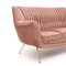 3-Seater Sofa in Pink Velvet, 1950s 11