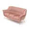 3-Seater Sofa in Pink Velvet, 1950s, Image 3