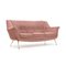 3-Sitzer Sofa in rosa Samt, 1950er 1