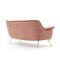 3-Sitzer Sofa in rosa Samt, 1950er 5