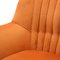 Armchairs in Orange Velvet with Brass Feet, 1950s, Set of 2 14