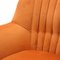 Armchairs in Orange Velvet with Brass Feet, 1950s, Set of 2, Image 14