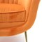 Sessel aus orangefarbenem Samt mit Messingfüßen, 1950er, 2er Set 13