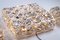 Large Gold-Plated & Crystal Glass Flush Mount or Wall Lamps from Kinkeldey, 1970s, Set of 3, Image 3