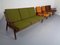 Mid-Century Danish Teak Lounge Chairs & Sofa in Kvadrat Tonica 2, Set of 5 5
